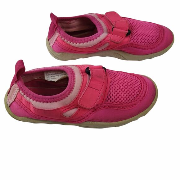 SEAFIT Toddler Girls Sz 10/11 Pink Fabric Water Shoes Hook and Loop Pull Tab - Picture 1 of 8